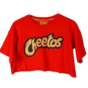 Forever 21 x Cheetos Flamin Hot Rhinestone Crop Top M